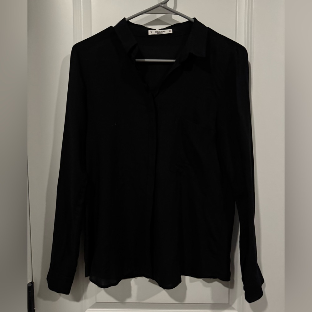 Pull & Bear Black Button Down Shirt - image 2